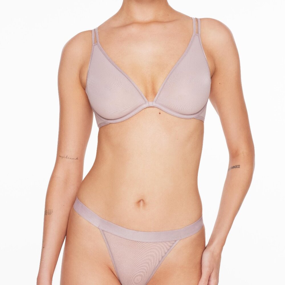 ThirdLove Bare Mesh Plunge Bra Size 34Aatmosphere / 34A